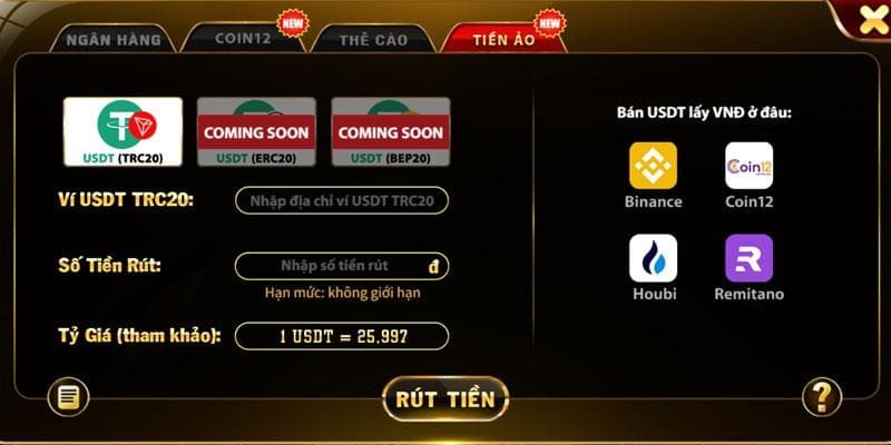 Rút tiền bằng tiền ảo được Go88 ưu tiên giao dịch nhanh chóng hơn   